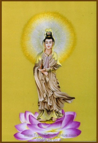 Tranh thêu tay Huế Phật Quan Âm 3